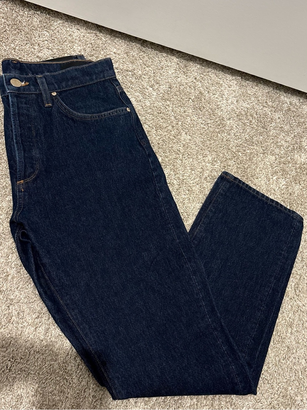 Goldsign Women's Dark Indigo Straight-Leg Jeans